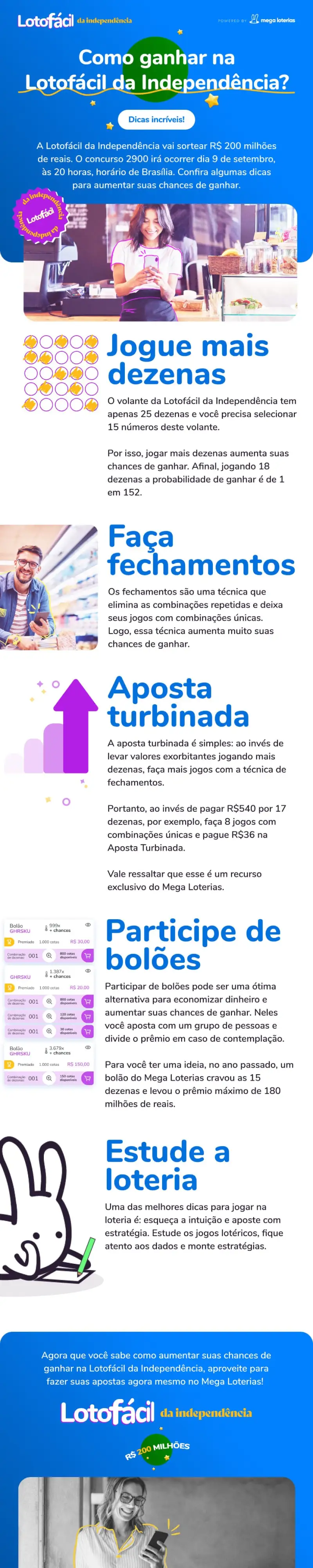 Como ganhar na Lotofácil da Independência 