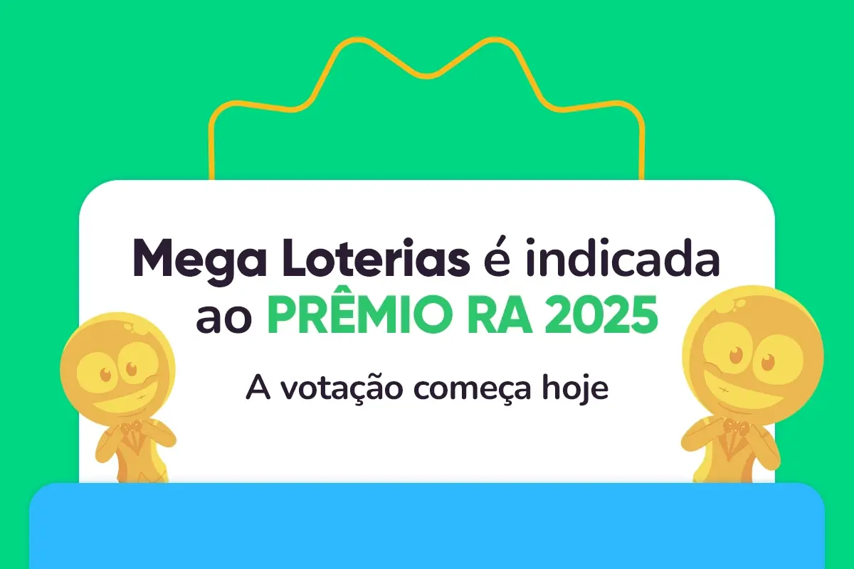 Mega Loterias é indicado ao prêmio Reclame AQUI 2025
